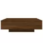 Tavolino Salotto Rovere Marrone 100x100x31 cm Legno Multistrato