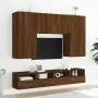 Mobile TV a Parete Rovere Marrone 100x30x30cm Legno Multistrato