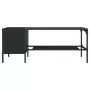 Tavolino Salotto con Ripiano Nero 100x51x40cm Legno Multistrato