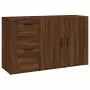 Credenza Rovere Marrone 100x33x59,5 cm in Legno Multistrato