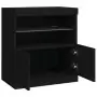 Credenza con Luci LED Nera 60x37x67 cm