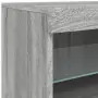 Credenza con Luci LED Grigio Sonoma 41x37x67 cm