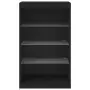 Credenza con Luci LED Nera 60,5x37x100 cm