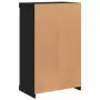 Credenza con Luci LED Nera 60,5x37x100 cm