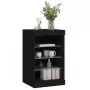 Credenza con Luci LED Nera 41x37x67 cm