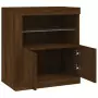 Credenza con Luci LED Rovere Marrone 60,5x37x67 cm