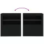 Credenza con Luci LED Nera 60,5x37x67 cm