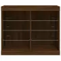 Credenza con Luci LED Rovere Marrone 81x37x67 cm