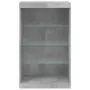 Credenza con Luci LED Grigio Cemento 60,5x37x100 cm