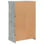 Credenza con Luci LED Grigio Cemento 60,5x37x100 cm