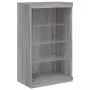 Credenza con Luci LED Grigio Sonoma 60,5x37x100 cm