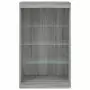 Credenza con Luci LED Grigio Sonoma 60,5x37x100 cm