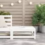 Poggiapiedi da Giardino 70x70x30 cm Legno Massello Pino Bianco