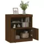 Credenza con Luci LED Rovere Marrone 60x37x67 cm