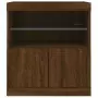 Credenza con Luci LED Rovere Marrone 60x37x67 cm