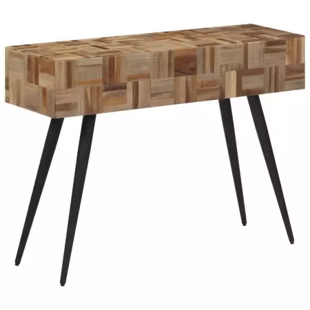 Tavolino Consolle 110x34x80 cm Teak Massello di Recupero