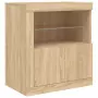 Credenza con Luci LED Rovere Sonoma 60,5x37x67 cm