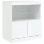 Credenza con Luci LED Bianca 60x37x67 cm