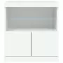 Credenza con Luci LED Bianca 60x37x67 cm