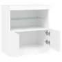 Credenza con Luci LED Bianca 60x37x67 cm