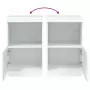 Credenza con Luci LED Bianca 41x37x67 cm