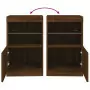 Credenza con Luci LED Rovere Marrone 41x37x67 cm