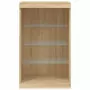 Credenza con Luci LED Rovere Sonoma 60,5x37x100 cm