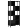 Libreria Nera 72x28x172 cm in Legno Multistrato