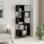 Libreria Nera 72x28x172 cm in Legno Multistrato