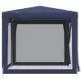 Tenda per Feste con 4 Pareti Laterali in Rete Blu 2,5x2,5m HDPE