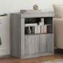 Credenza con Luci LED Grigio Sonoma 60,5x37x67 cm