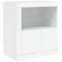 Credenza con Luci LED Bianca 60,5x37x67 cm