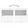 Credenza con Luci LED Bianca 60,5x37x67 cm