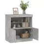 Credenza con Luci LED Grigio Cemento 60x37x67 cm