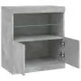 Credenza con Luci LED Grigio Cemento 60x37x67 cm