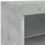 Credenza con Luci LED Grigio Cemento 60x37x67 cm