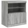 Credenza con Luci LED Grigio Sonoma 60x37x67 cm