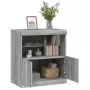 Credenza con Luci LED Grigio Sonoma 60x37x67 cm