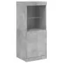 Credenza con Luci LED Grigio Cemento 41x37x100 cm