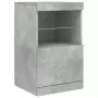 Credenza con Luci LED Grigio Cemento 41x37x67 cm