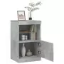 Credenza con Luci LED Grigio Cemento 41x37x67 cm