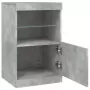 Credenza con Luci LED Grigio Cemento 41x37x67 cm