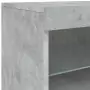 Credenza con Luci LED Grigio Cemento 41x37x67 cm