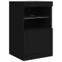 Credenza con Luci LED Nera 41x37x67 cm