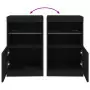 Credenza con Luci LED Nera 41x37x67 cm