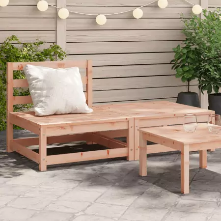 Divano Giardino Senza Braccioli con Poggiapiedi Legno Douglas