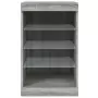 Credenza con Luci LED Grigio Sonoma 41x37x67 cm