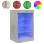 Credenza con Luci LED Grigio Cemento 41x37x67 cm