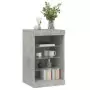 Credenza con Luci LED Grigio Cemento 41x37x67 cm