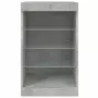 Credenza con Luci LED Grigio Cemento 41x37x67 cm